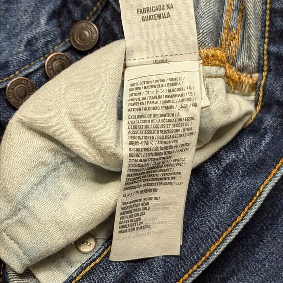 Abercrombie & Fitch Straight Jeans 32 Blue Distressed Denim Classic Menswear - Picture 9 of 10